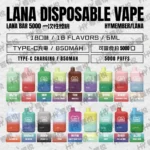 LANA-5000口全口味清單|拉娜一次性電子菸口味推薦|24小時閃電發貨